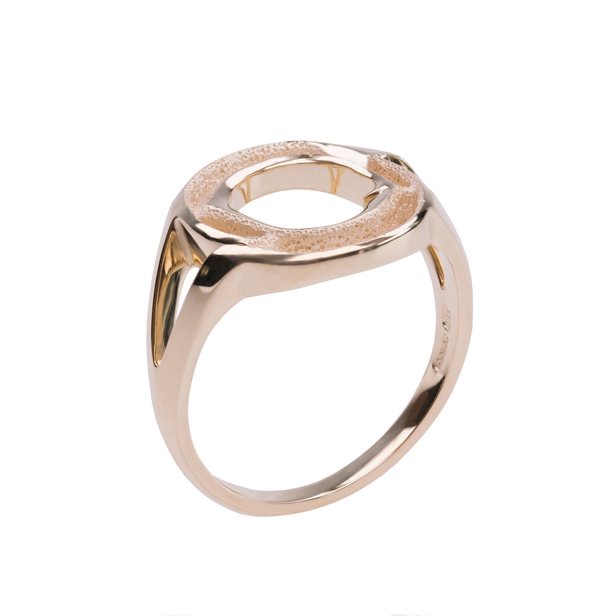 9ct Recycled Yellow Gold Circular Halo Ring